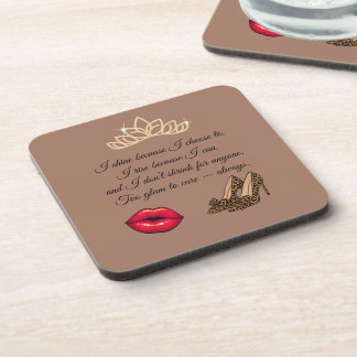 Posavasos Demasiado Glam para Preocuparse – Frase Chic