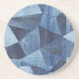 Posavasos Denim Urban: Doloridos Parchwork a rayas.