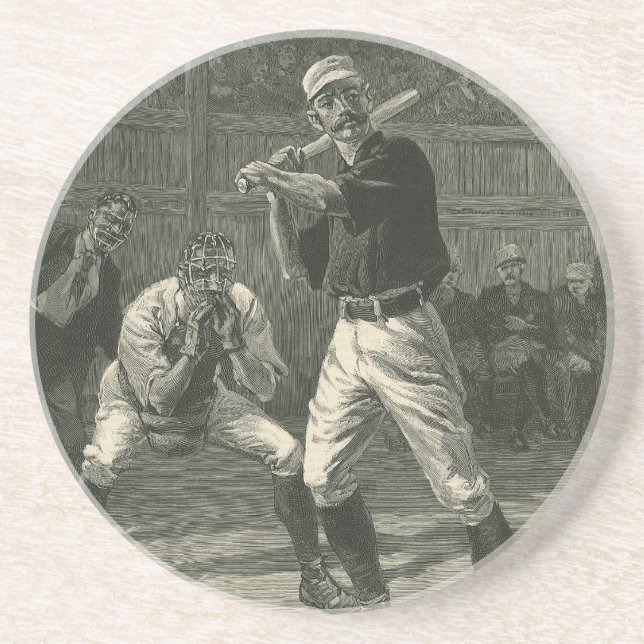 Posavasos Deportes de época, jugadores de béisbol por Thulst (Frente)
