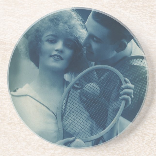 Posavasos Deportes de moda Tenis, Amor y Romance (Frente)