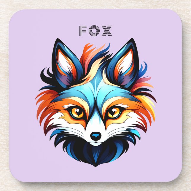Posavasos Der Bunte Fuchs - Kopf Portrait (Frente)