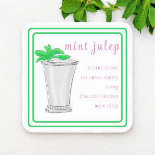 Posavasos Derby Mint Julep Bar Receta Frontera Verde
