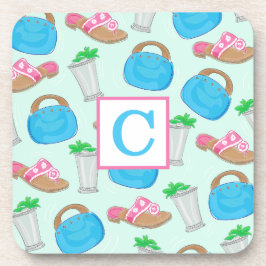 Posavasos Derby Mint Julep Bolsa Bermuda Monograma Elegante