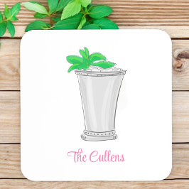 Posavasos Derby Mint Julep Personalizado Elegante