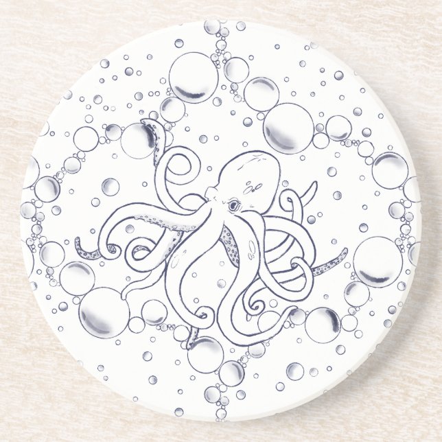 Posavasos Deriva de Burbujas de Pulpo (Frente)