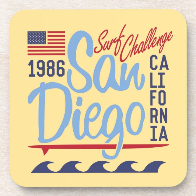 Posavasos Desafío Surf de San Diego 1986 (Frente)