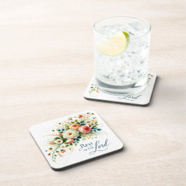 Posavasos Descansa en el Señor floral