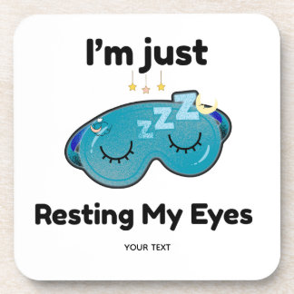 Posavasos Descansando Mis Ojos Nombre Personalizado Chiste P