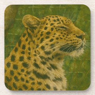 Posavasos Descanso del leopardo en el entorno de los santuar