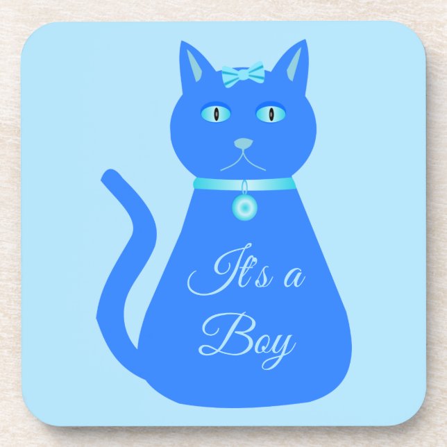 Posavasos Descubrimiento de género de Personalizado de gato  (Frente)