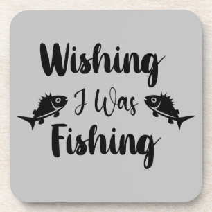 Posavasos Deseando que estuviera pescando una cita divertida