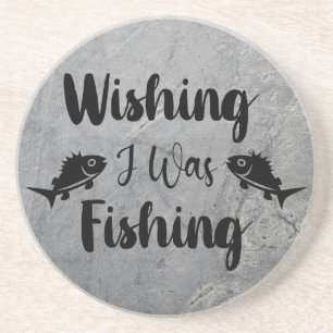 Posavasos Deseando que estuviera pescando una cita divertida