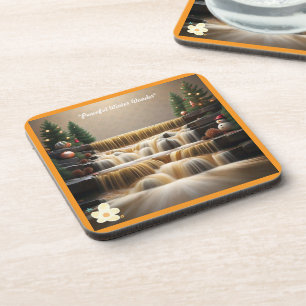 Posavasos "Deseos de Navidades dorados"