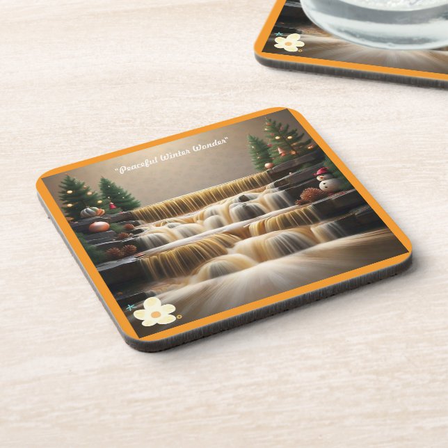 Posavasos "Deseos de Navidades dorados" (Lado Izquierdo)