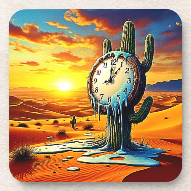 Posavasos Desert Clock Dreamscape (Frente)