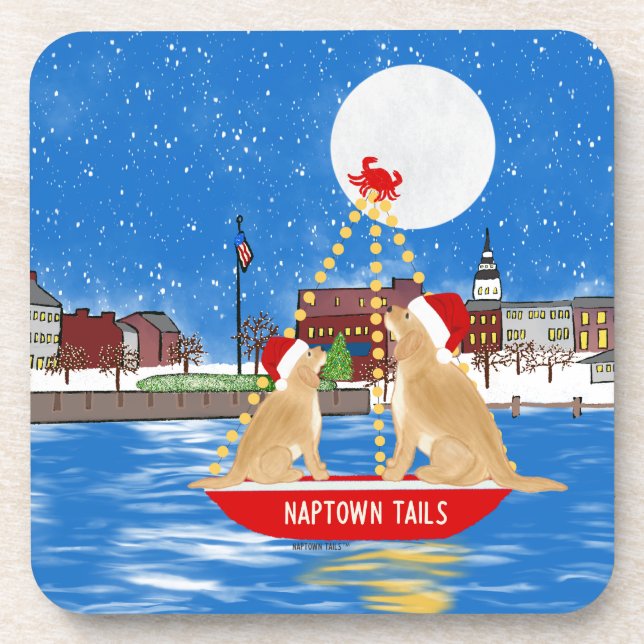 Posavasos Desfile de velas de Naptown con un conjunto de 6 l (Frente)