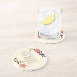 Posavasos Desiderata Aves Marrón Floral Flor Marrón Marco do