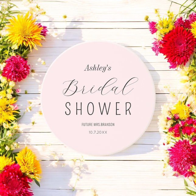 Posavasos Despedida de Soltera Rosa y Negro Chic (Subido por el creador)