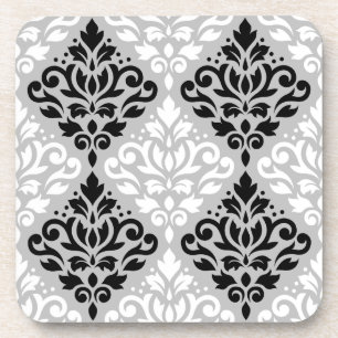 Posavasos Desplazar Damask Ptn B&W en gris