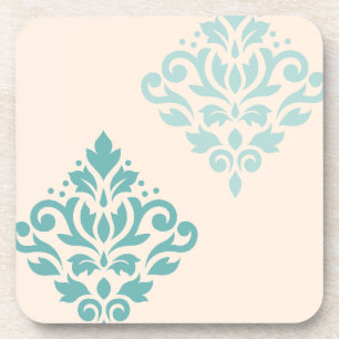 Posavasos Desplazar las cuentas de arte I de Damask en crema