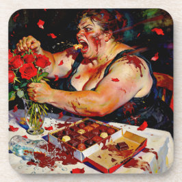 Posavasos Desprecio por las Rosas Rojas – Un Retrato de Ira