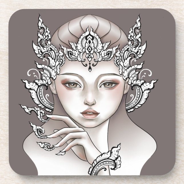 Posavasos Dessous de verre Déesse de la terre brun (Frente)