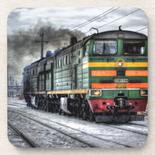 Posavasos Destino del motor de Steampunk del ferrocarril del