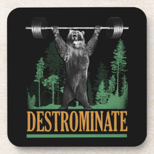 Posavasos Destrominar - Oso - Funny Workout Inspirador