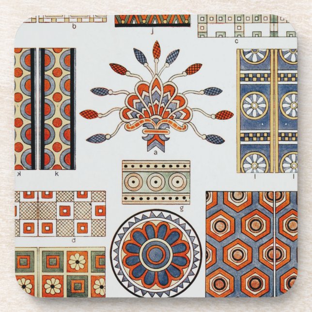 Posavasos Details Of Decoration Ancient Assyrian Costume  (Frente)