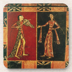 Posavasos Detalle de un pecho de boda que representa a un