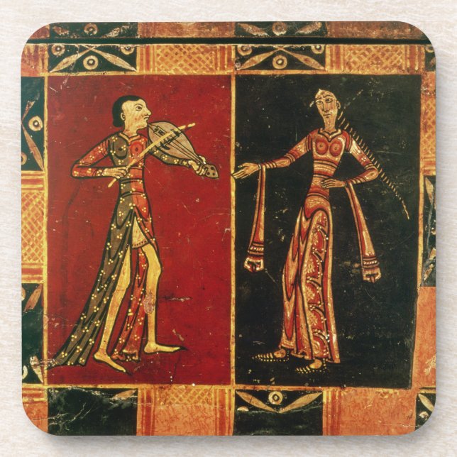 Posavasos Detalle de un pecho de boda que representa a un (Frente)