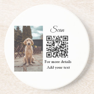 Posavasos Detalles simples de nombres de animales Código QR