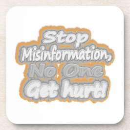 Posavasos "Detener la desinformación" Diseño Cuto. ¡Hazte co