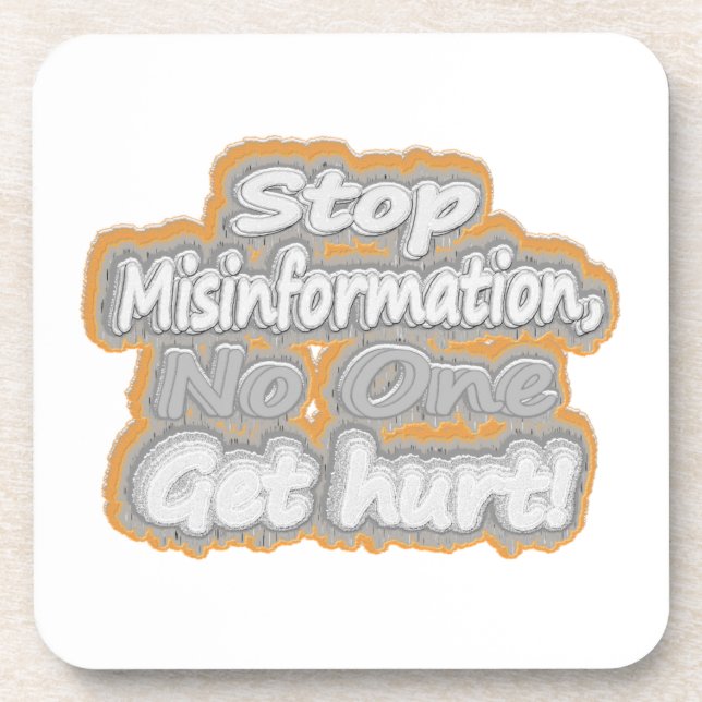Posavasos "Detener la desinformación" Diseño Cuto. ¡Hazte co (Frente)