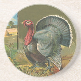 Posavasos Día de Acción de Gracias Antiguo, Pavo en la Granj