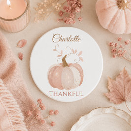 Posavasos Día de Acción de Gracias Personalizado – Calabaza