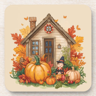 Posavasos Día de Acción de Gracias, Pumpkins Patch Farmhouse