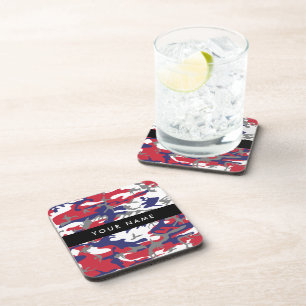 Posavasos Día de la Independencia Camuflaje Su nombre Person