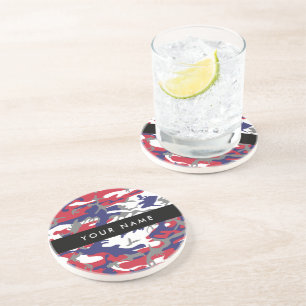 Posavasos Día de la Independencia Camuflaje Su nombre Person