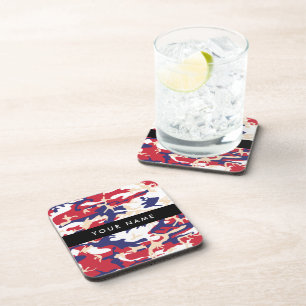 Posavasos Día de la Independencia Camuflaje Su nombre Person