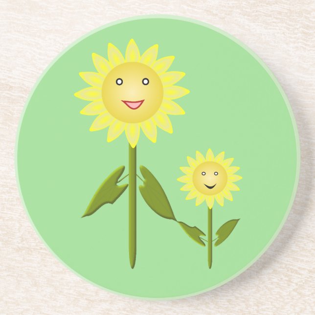 Posavasos Día de la Madre girasoles (Frente)