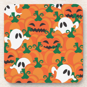 Posavasos Día de las Brujas Fantasmas Parche de Calabaza Emb