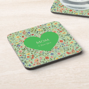 Posavasos Día de las Madres, Regalo para Mamá, Te Quiero, Fl