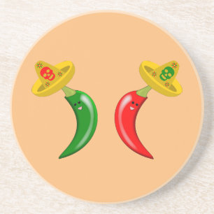 Posavasos Día de los Muertos Chilis Mexicanos
