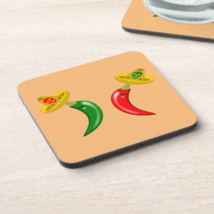 Posavasos Día de los Muertos Chilis Mexicanos