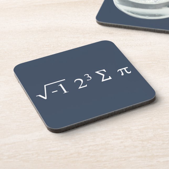Posavasos Día de Pi - Ate un poco de pie - i fórmula matemát (Lado Izquierdo)