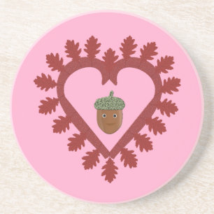 Posavasos Día de San Valentín Corazón de Amor Bellota