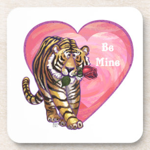 Posavasos Día de San Valentín del tigre