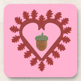 Posavasos Día de San Valentín Love Heart Acorn
