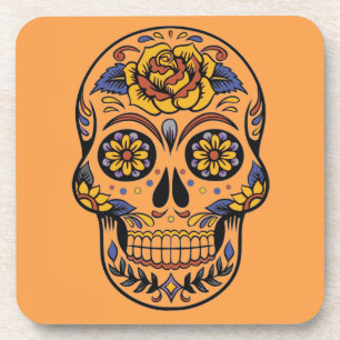 Posavasos Día del cráneo mexicano de los muertos